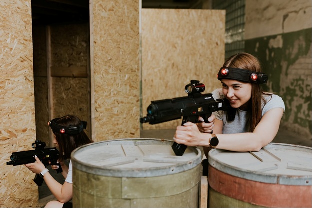 laser gun game in home