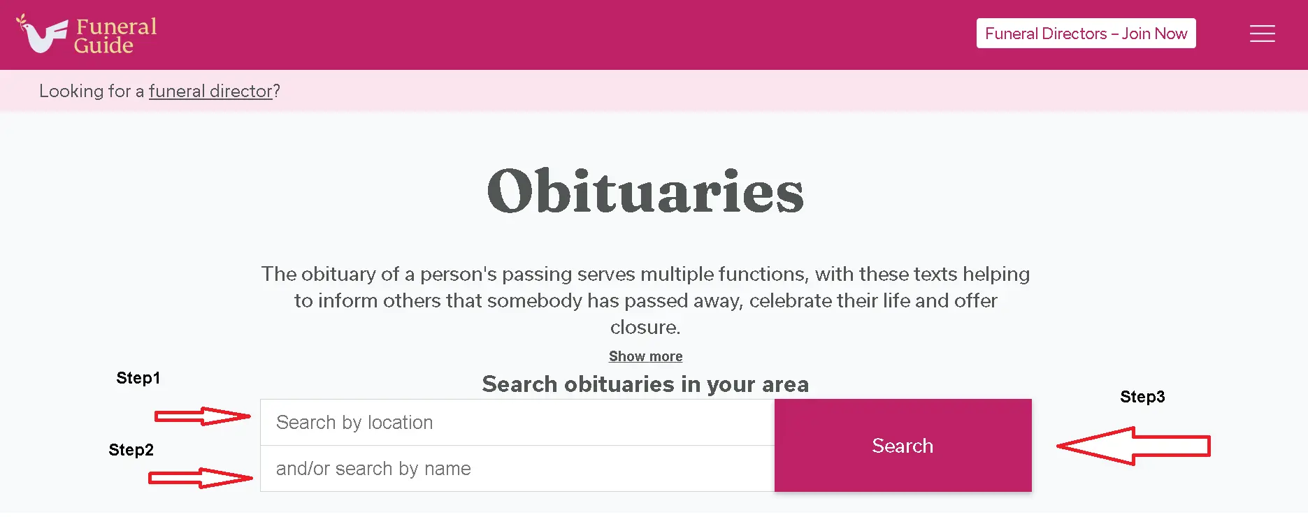 funeral guide notice