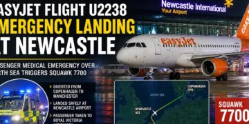 EasyJet Flight U2238 Makes Emergency Landing at Newcastle after Medical Crisis